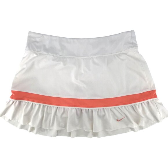 Nike Pants - Nike Dri-Fit Womens White Ruffle Hem Athletic Wear Tennis Skort Size M